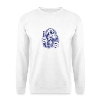 Bacchus | Weintrunkener alter Herr - Unisex Pullover - Weiß - Vorne