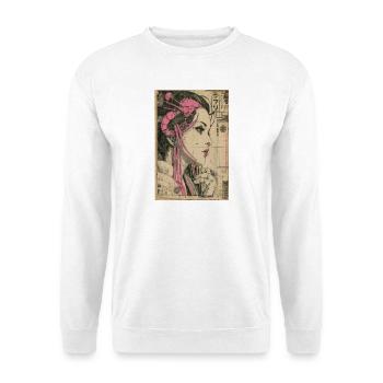 Neon-Circuit-Erbin - Unisex Pullover - Weiß - Vorne - Alina (178cm) & Michal (187cm)