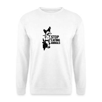 Animal silhouette with font accent - Unisex Sweatshirt - white - Front