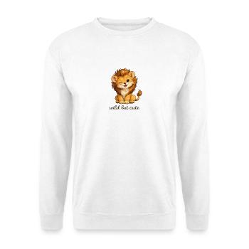 L’enfant lion sauvage et mignon - Sweat-shirt Unisexe - blanc - Devant