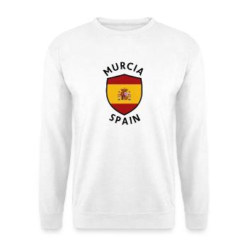 Murcia-Schild unter spanischer Flagge - Unisex Pullover - Weiß - Vorne