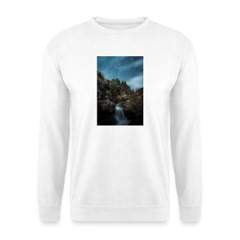 Orion-Sternbild über einem erstaunlichen Fluss - Unisex Pullover - Weiß - Vorne