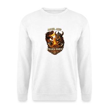 Skull Warrior Dragonfire - Unisex Sweatshirt - white - Front