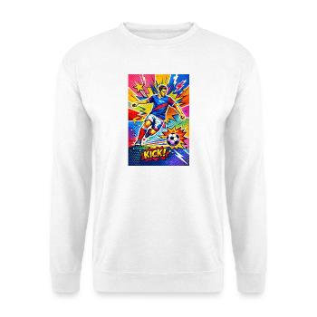 Explosion du football pop art - Sweat-shirt Unisexe - blanc - Devant