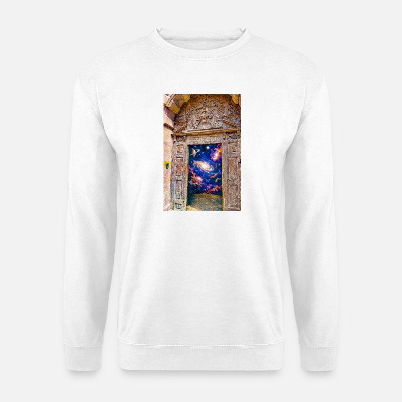 Weltraumtor-Kosmische Portaltür - Unisex Pullover - Weiß