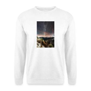 The Milky Way above Agrafa Mountains - Unisex Sweatshirt - white - Front