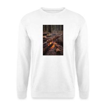 Campfire skewer in the forest - Unisex Sweatshirt - white - Front