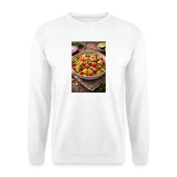 Salade d’avocat et de tomates - Sweat-shirt Unisexe - blanc - Devant