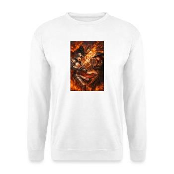 Knight duel in the firestorm - Unisex Sweatshirt - white - Front