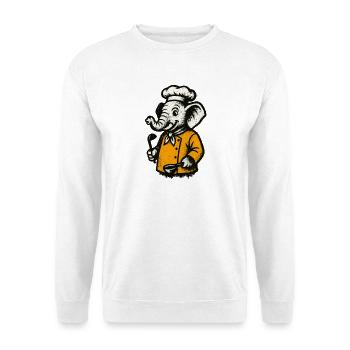 Cuisinier Chef Éléphant - Sweat-shirt Unisexe - blanc - Devant