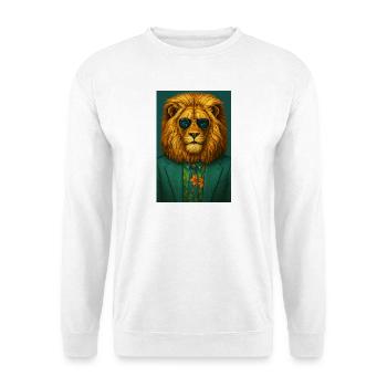 Lion élégant et raffiné - Sweat-shirt Unisexe - blanc - Devant