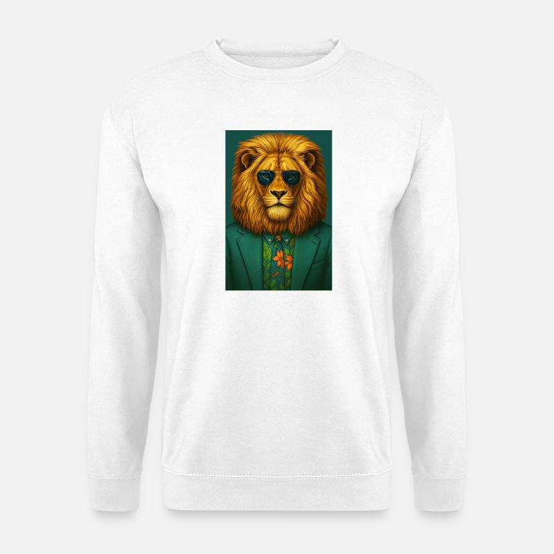 Eleganter und feiner Löwe - Unisex Pullover - Weiß