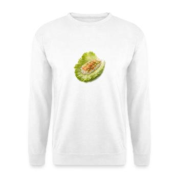Wrap à sushi à la laitue - Sweat-shirt Unisexe - blanc - Devant