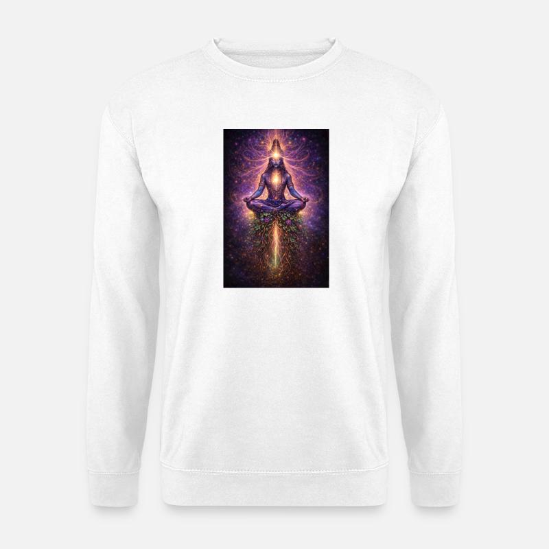 Cosmic Meditation Light Flow - Unisex Sweatshirt - white