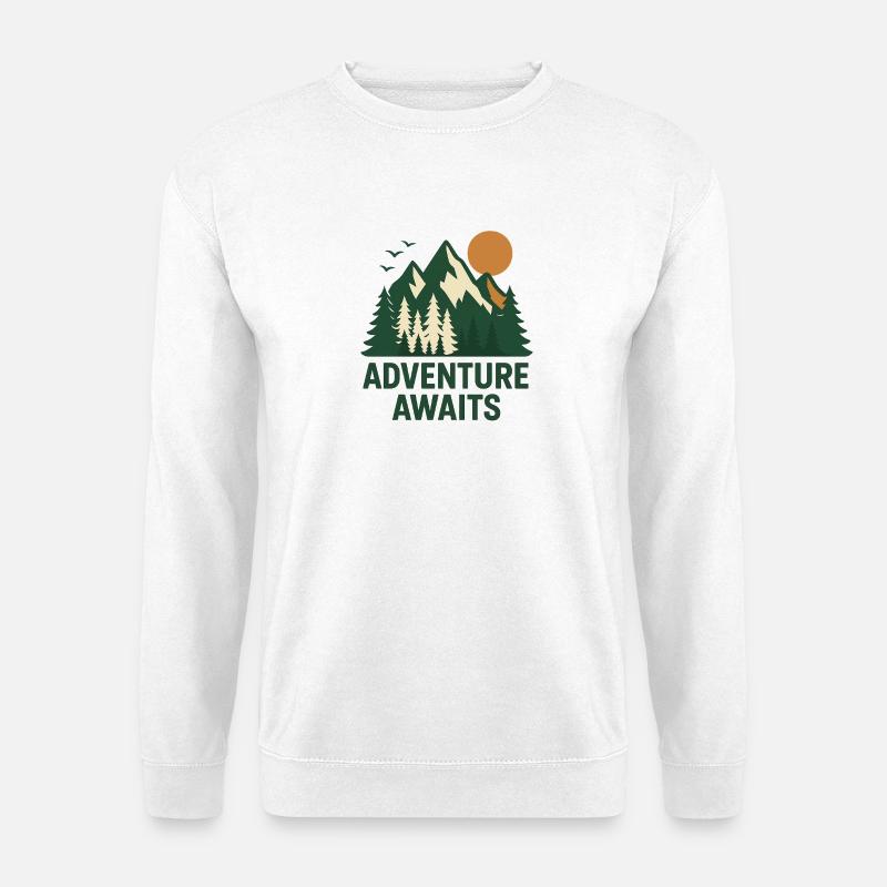 Abenteuerwald Berglandschaft - Unisex Pullover - Weiß