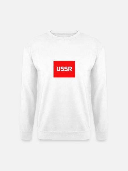 Sowjetzeit Sowjetunion CCCP Textlogo - Unisex Pullover - Weiß