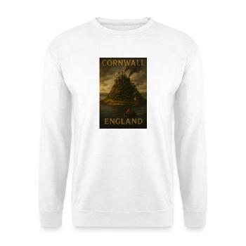 Cornwall England – Steampunk Travel Poster - Unisex Sweatshirt - white - Front
