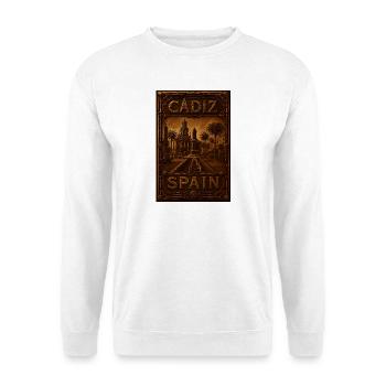Affiche de Cadix, Espagne – Affiche de voyage steampunk - Sweat-shirt Unisexe - blanc - Devant