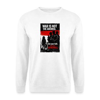 Antiwar Silhouette Child Against Generals - Unisex Sweatshirt - white - Front