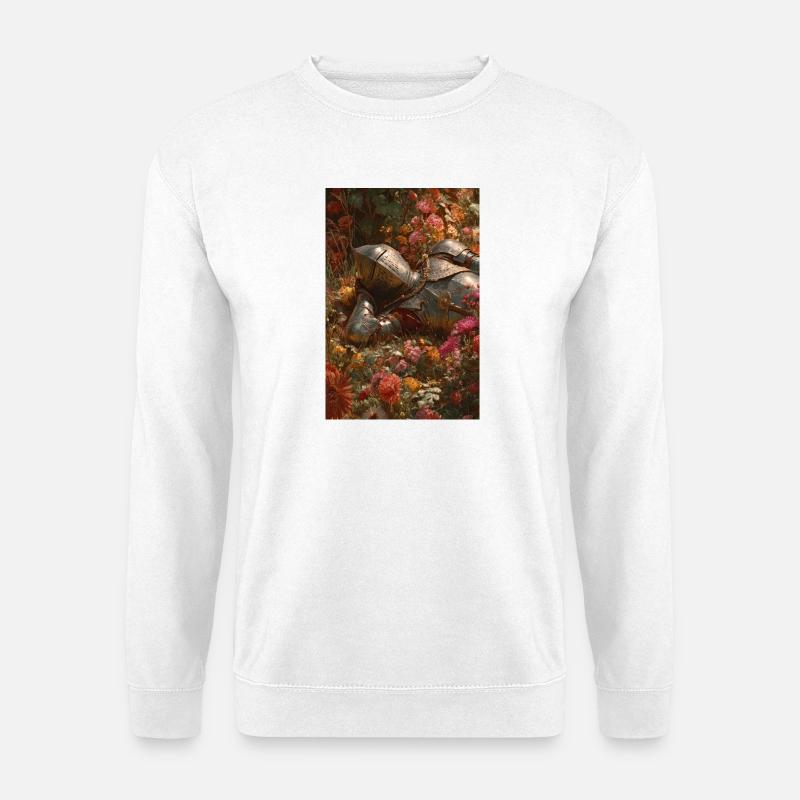 Blumenritter in Blühe - Unisex Pullover - Weiß