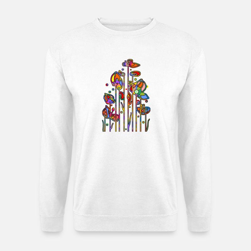 Blumen - Unisex Pullover - Weiß
