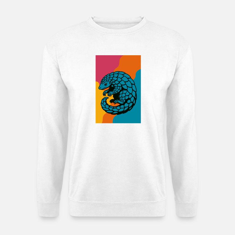 Pangolin Pop Art - Unisex Pullover - Weiß