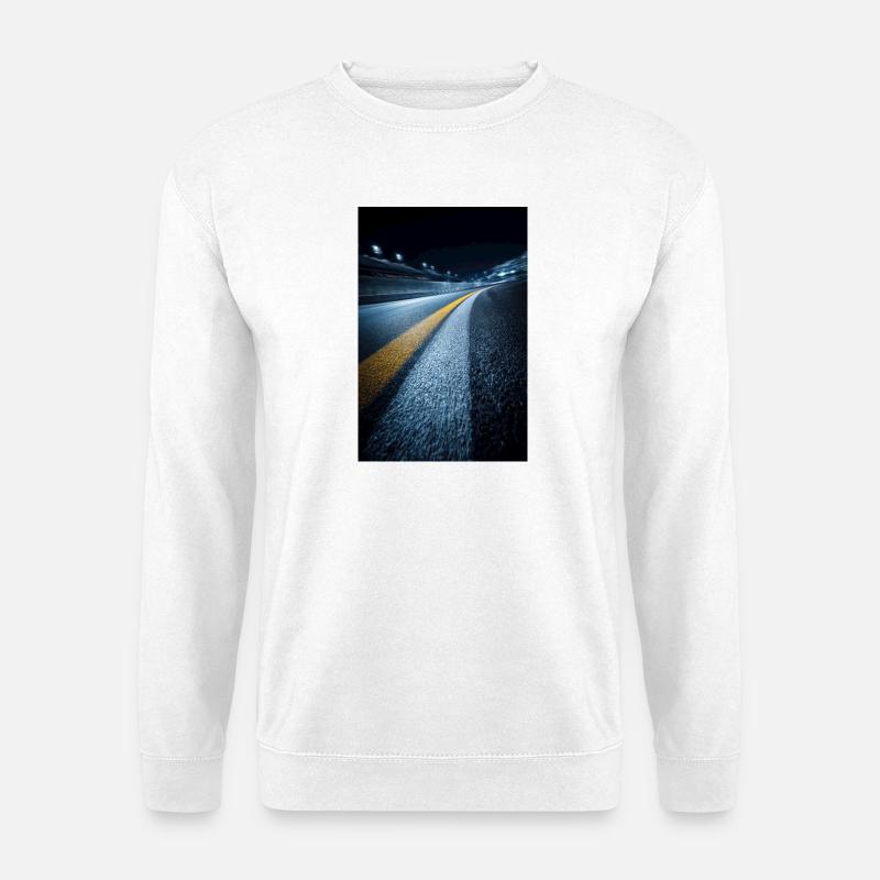Mitternachts-Streckenhorizont - Unisex Pullover - Weiß
