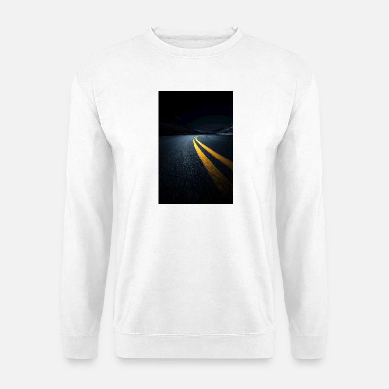 Midnight Highway Perspective - Unisex Sweatshirt - white