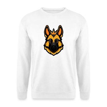 German Shepherd Dog Crown - Unisex Sweatshirt - white - Front