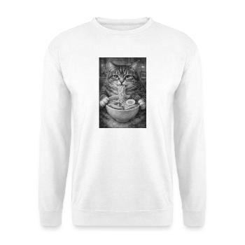 Cat Ramen Nuddeln - Unisex Sweatshirt - white - Front