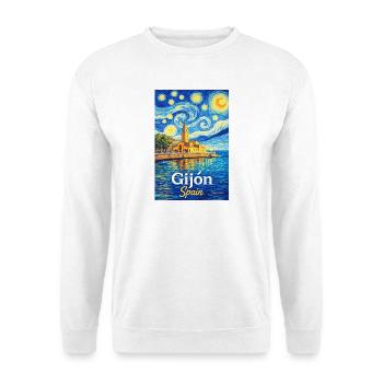 Gijon Spain - Unisex Pullover - Weiß - Vorne