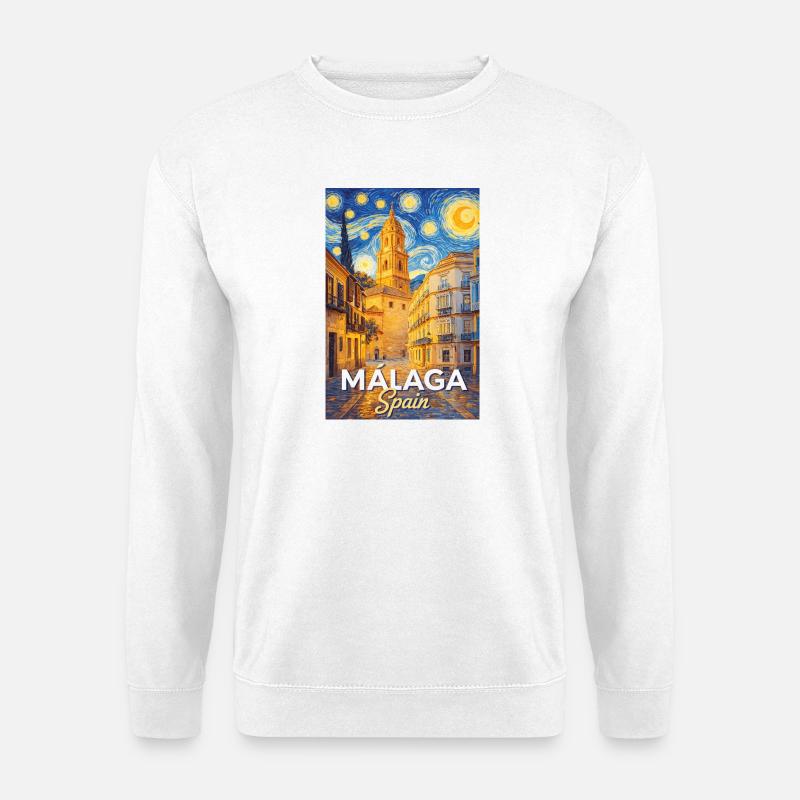 Málaga, Spain - Unisex Sweatshirt - white