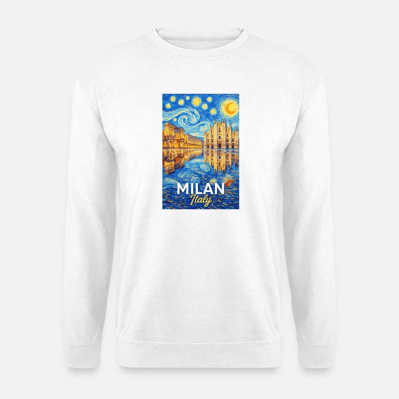 Mailand, Italien. - Unisex Pullover - Weiß
