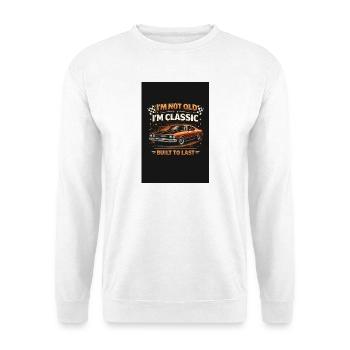 Old School Classic construit pour durer - Sweat-shirt Unisexe - blanc - Devant
