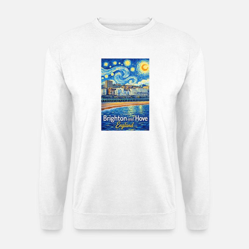 Brighton and Hove, England - Unisex Pullover - Weiß