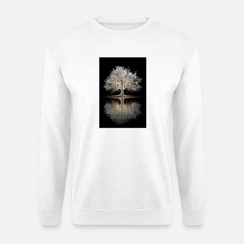 Luminous Silver Tree Glow - Unisex Sweatshirt - white