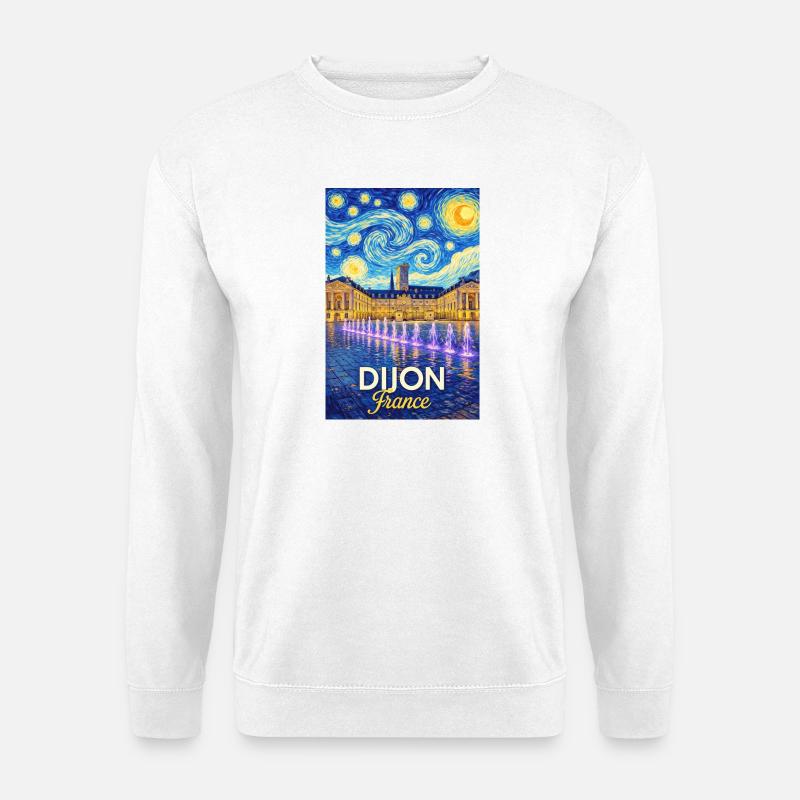 Dijon, Frankreich - Unisex Pullover - Weiß