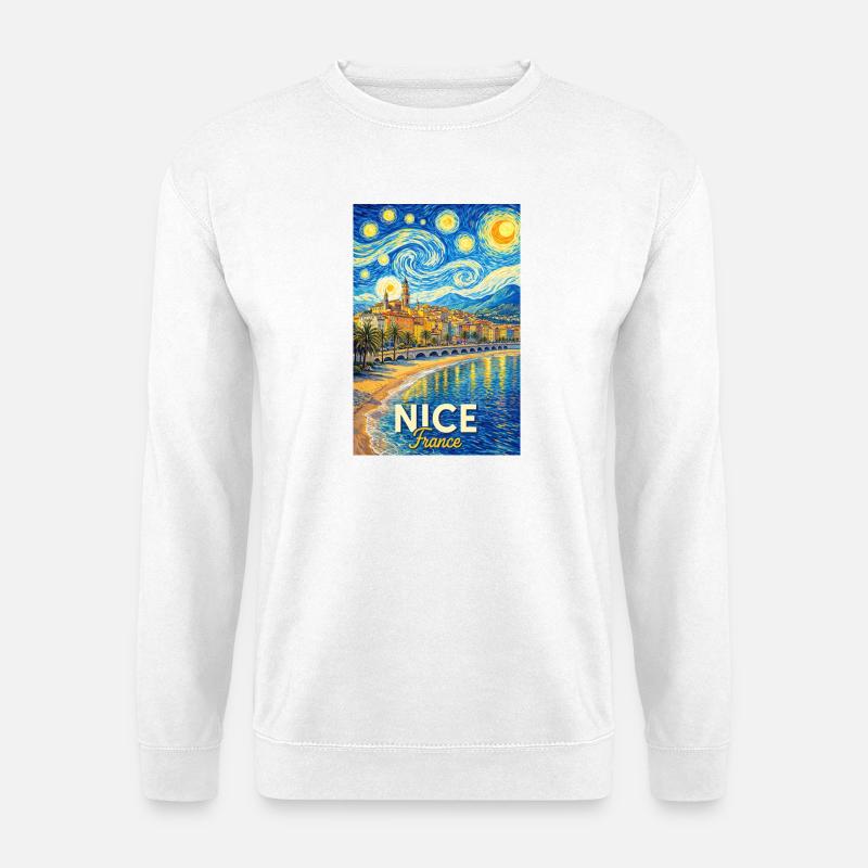 Nice, Frankreich - Unisex Pullover - Weiß