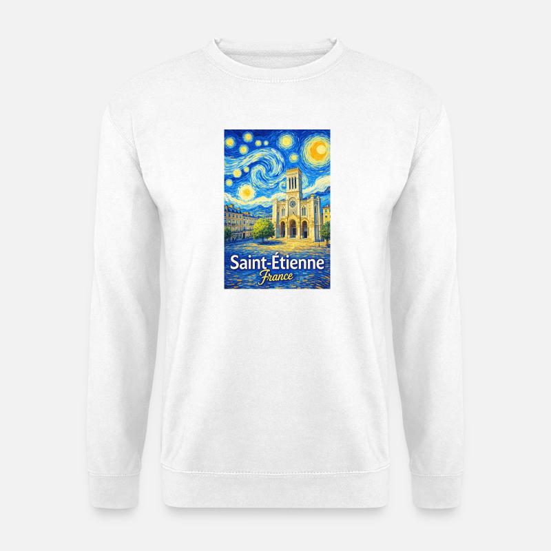 Saint-Étienne, Frankreich - Unisex Pullover - Weiß