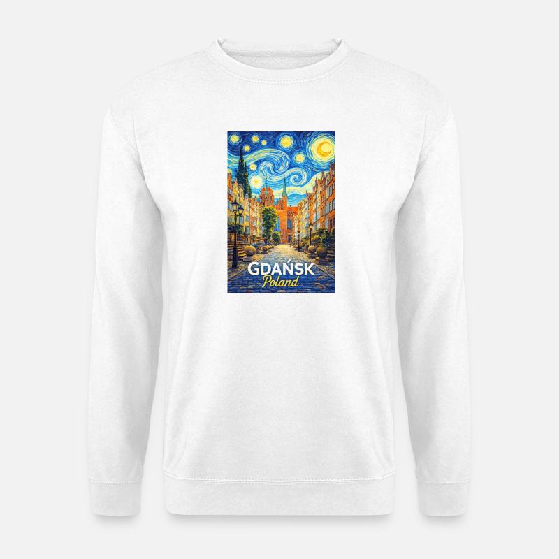 Gdańsk, Polen - Unisex Pullover - Weiß