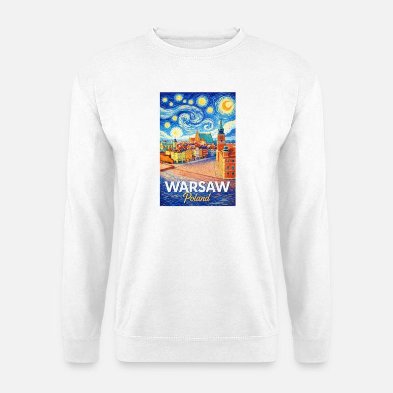Warsaw, Polen - Unisex Pullover - Weiß