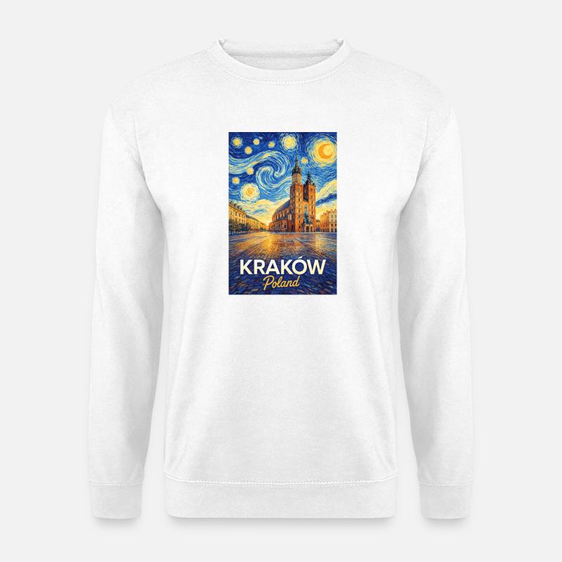 Kraków, Polen - Unisex Pullover - Weiß