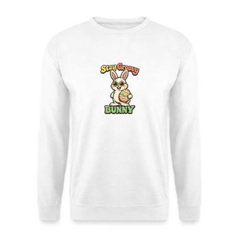 Stay Groovy Bunny Ostern Osterhase - Unisex Pullover - Weiß - Vorne