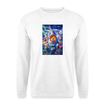 Puppy shark in color chaos - Unisex Sweatshirt - white - Front