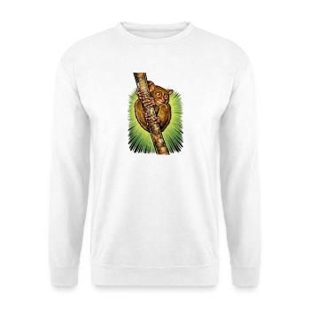 Affe am Ast geklammert - Unisex Pullover - Weiß - Vorne