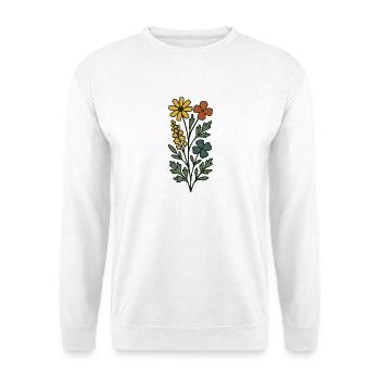 Blumenstrauß Aquarellfreude - Unisex Pullover - Weiß - Vorne