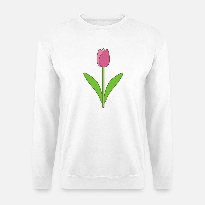 Tulip Bloom Pink - Unisex Pullover - Weiß
