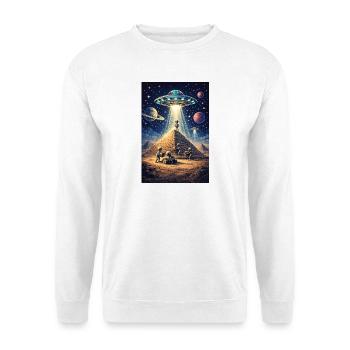 OVNI de la pyramide extraterrestre - Sweat-shirt Unisexe - blanc - Devant