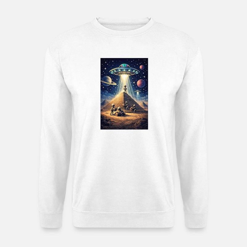 OVNI de la pyramide extraterrestre - Sweat-shirt Unisexe - blanc