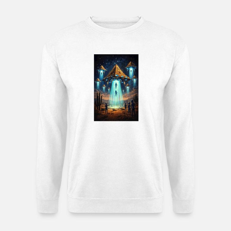 Fusée pyramidale extraterrestre OVNI - Sweat-shirt Unisexe - blanc